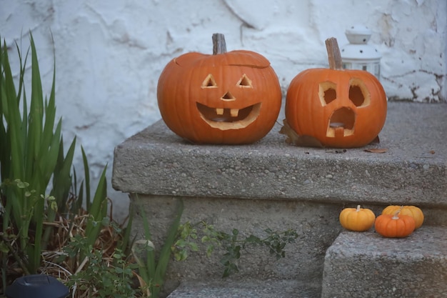 Halloween-versieringen op straten