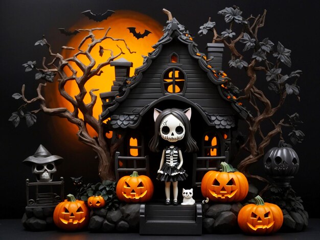 Photo halloween wallpaper ai generated