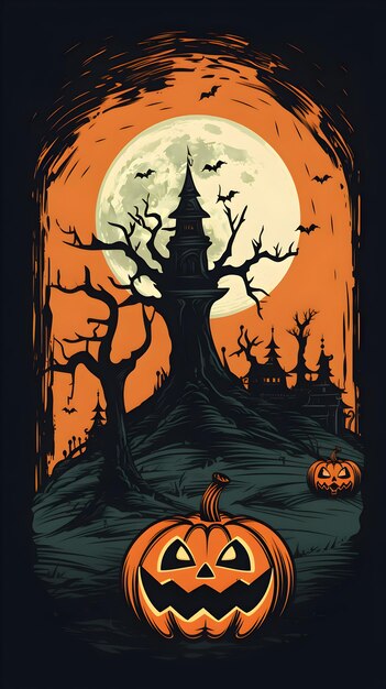 Halloween wallpaper ai generated