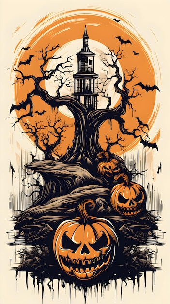 Halloween wallpaper ai generated