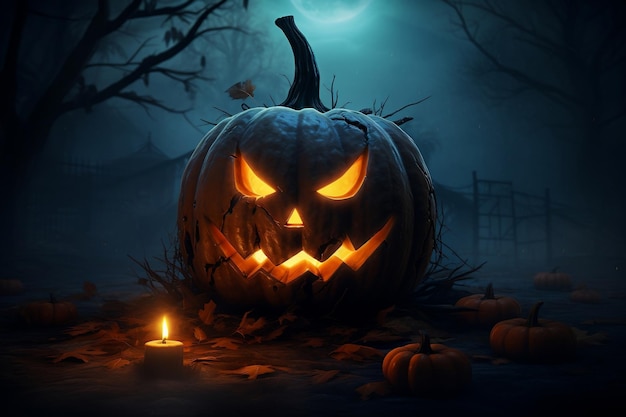 Halloween Wallpapers with HyperRealistic Details Generative AI