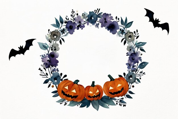 Photo halloween watercolor background