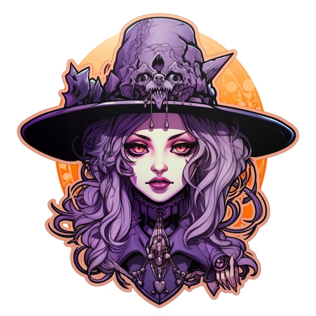 halloween witch character illustration