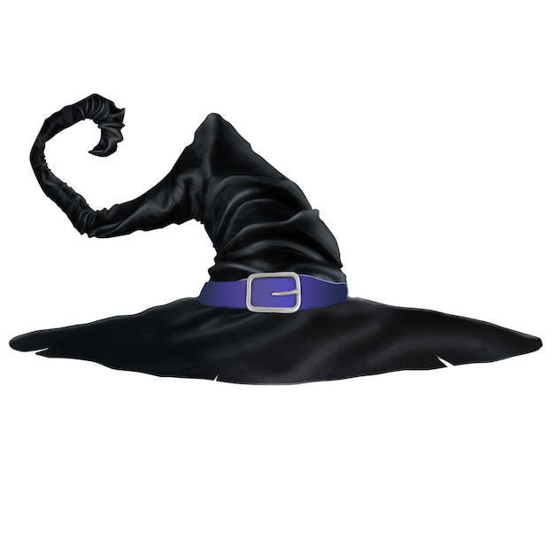 Photo halloween witch hat isolated on white background.