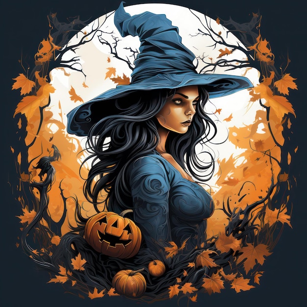 halloween witch illustration