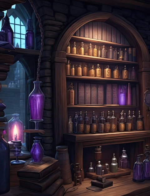 A halloween witch laboratory