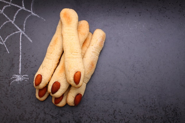 Halloween witch's fingers cookies