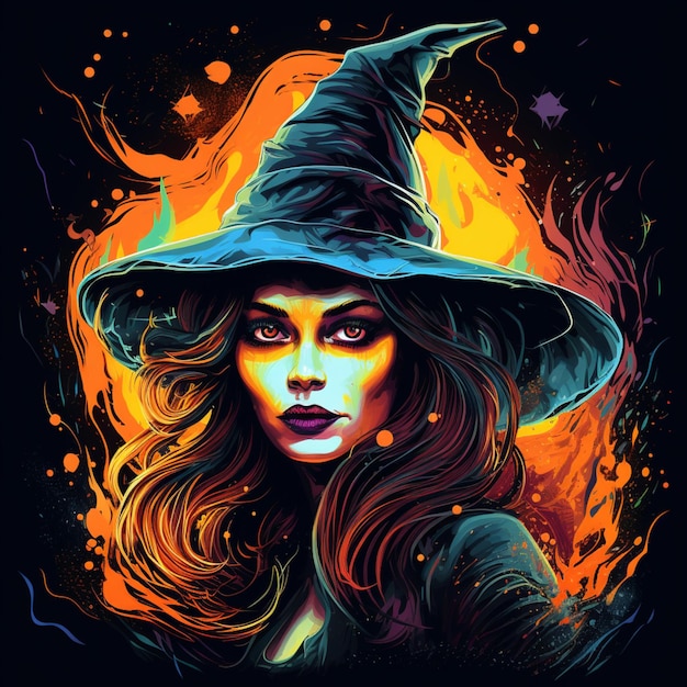 Halloween witch wallpaper background