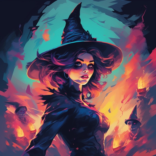 Хэллоуин ведьма обои фон