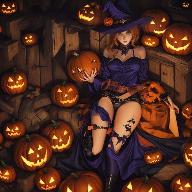 Halloween with girl