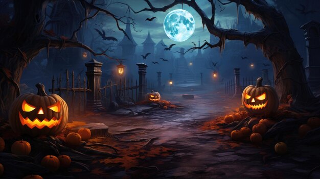 Premium AI Image | Halloweens background