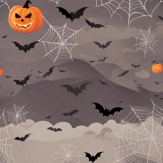 A Halloweenthemed background the background should be dark and spooky with a focus on bats pumpk