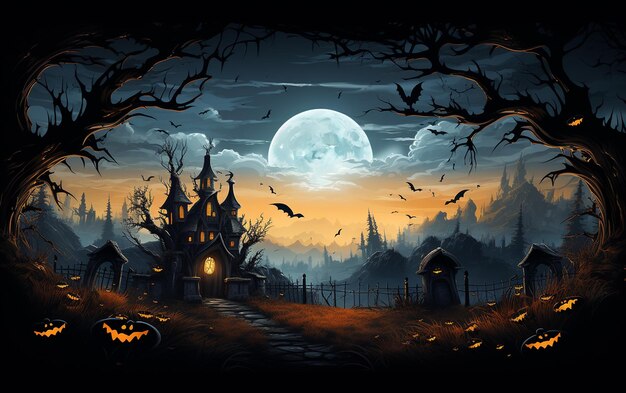 Photo halloweenthemed border clipart created by ai