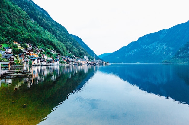 Foto hallstat oostenrijkse alpen