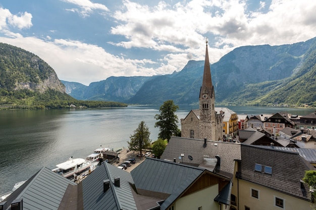 Hallstatt village at dusk