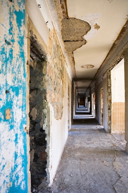 Hallway in the abandoned building