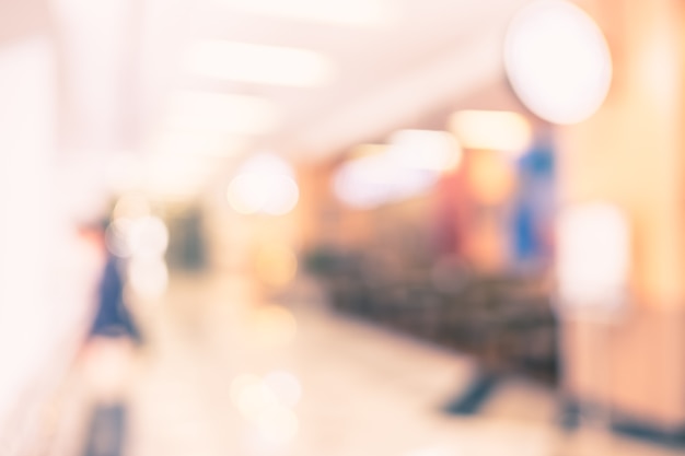 Hallway of department store with coffee shop