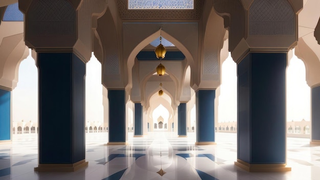 A hallway in the sheikh zayed grand mosque