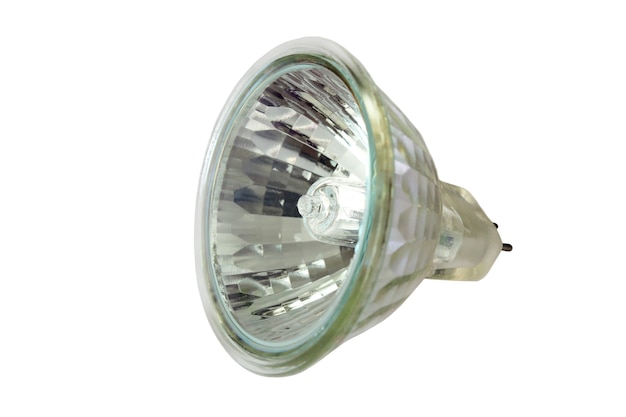 Halogen lamp for turning the lamp isolated on white background.