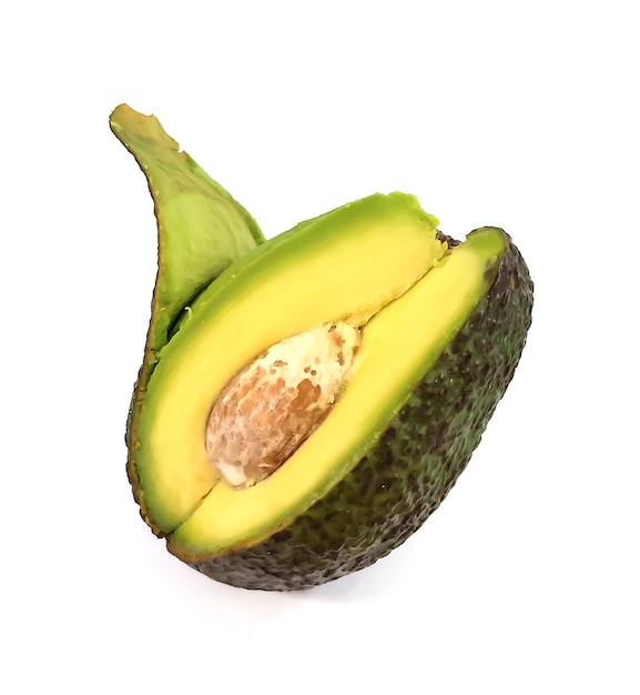 Halve avocado open de schil