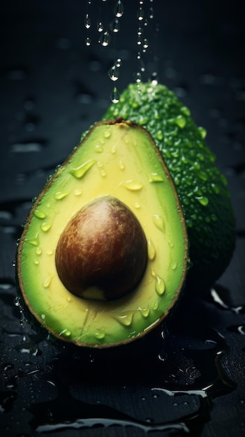 Halved Avocados