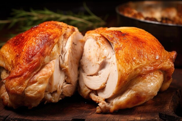 premium-ai-image-halved-chicken-thigh-revealing-fully-cooked-white