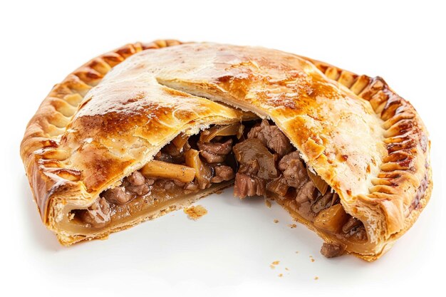 Halved Meat and Cheese Pie