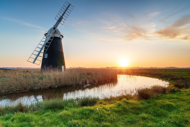 Halvergate Windmill on the Norfolk Broads