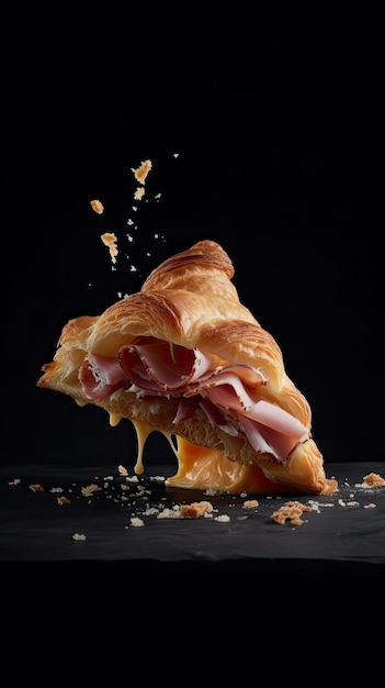 Ham and cheese croissant