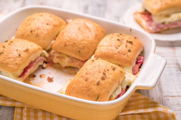 Ham and cheese sliders