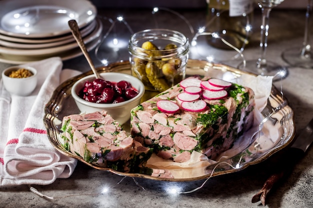 Photo ham hock terrine