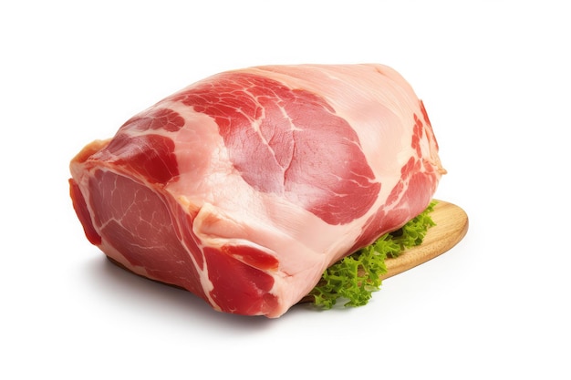 ham on an isolated white background