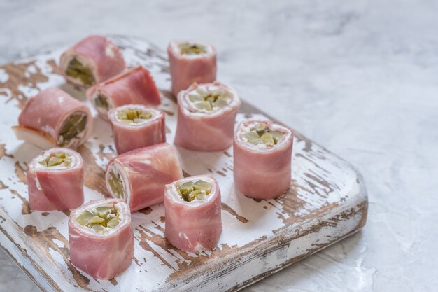 Ham and Pickle Roll Ups