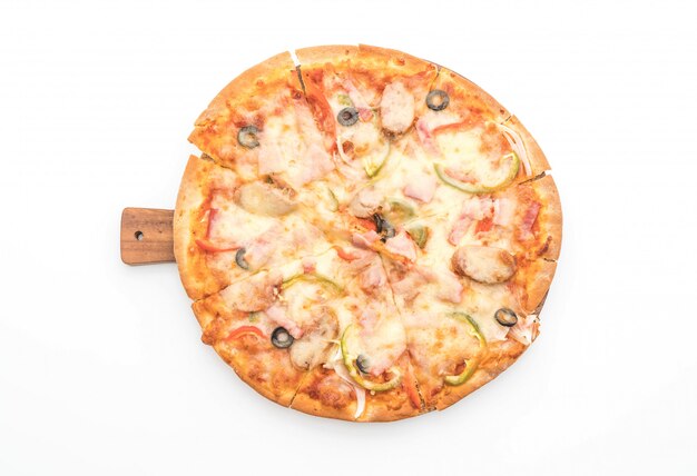 ham and sausage pizza