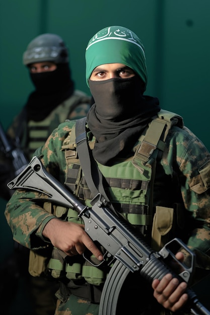 Hamas soldaat met pistool