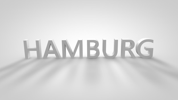 Foto hamburg 3d-tekst