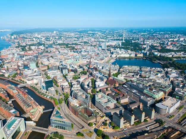 Hamburg city centre view Germany