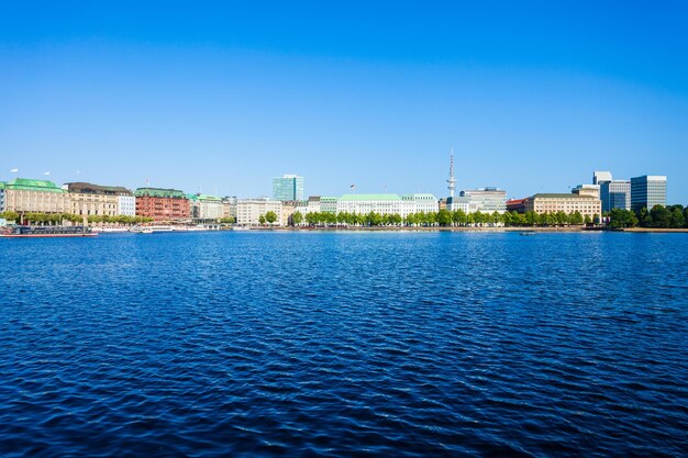 Hamburg city centre view Germany