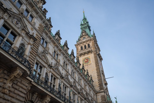 Photo hamburg city hall tower hamburg germany