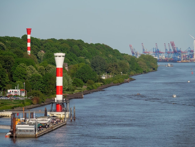 Hamburg en de Elbe.