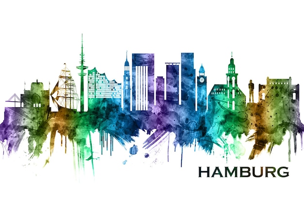 Hamburg Germany Skyline