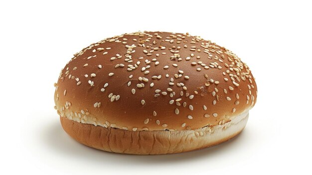 Hamburger bun on a white background Hamburger bun on a white background