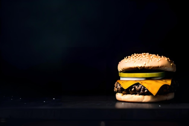 Меню фаст-фуда Гамбургер Ai Generative image
