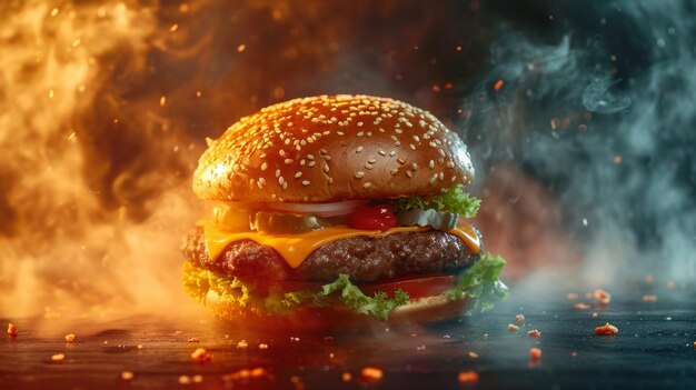 Визуальный фотоальбом с гамбургерами, полный художественных и вкусных моментов.