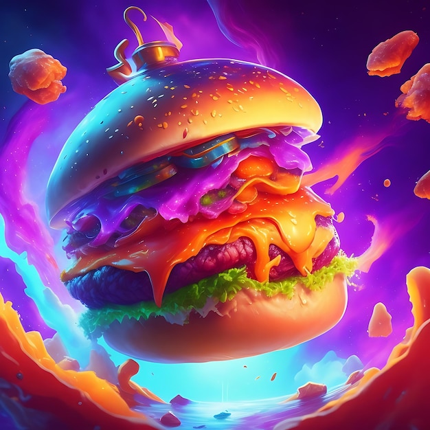 Hamburger heerlijk eten Astral Escape Splash