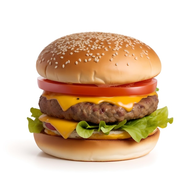 hamburger isolated on white