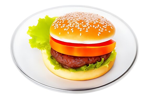 Гамбургер изолированный на белом