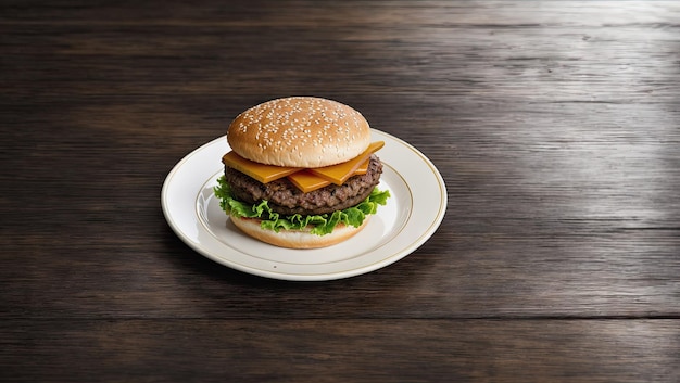 hamburger on a plate