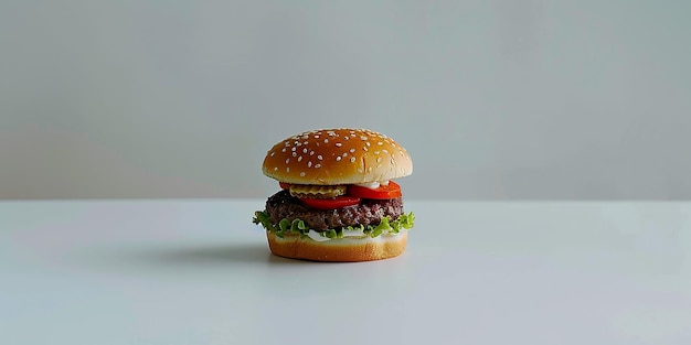 Foto hamburger su sfondo bianco