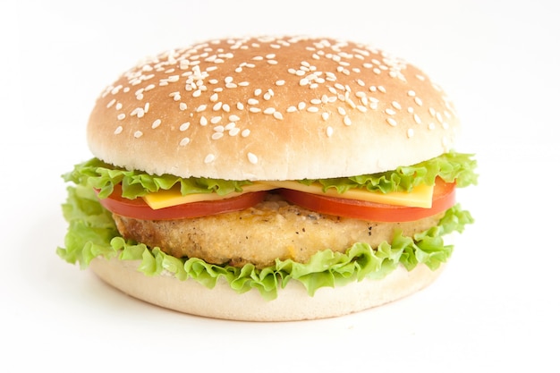 Hamburger con cotoletta e verdure